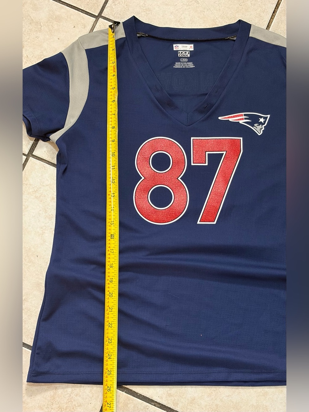 NFL Team Apparel New England Patriots Rob Gronkowski #87 Women's Jersey Sz Large - Picture 7 of 7